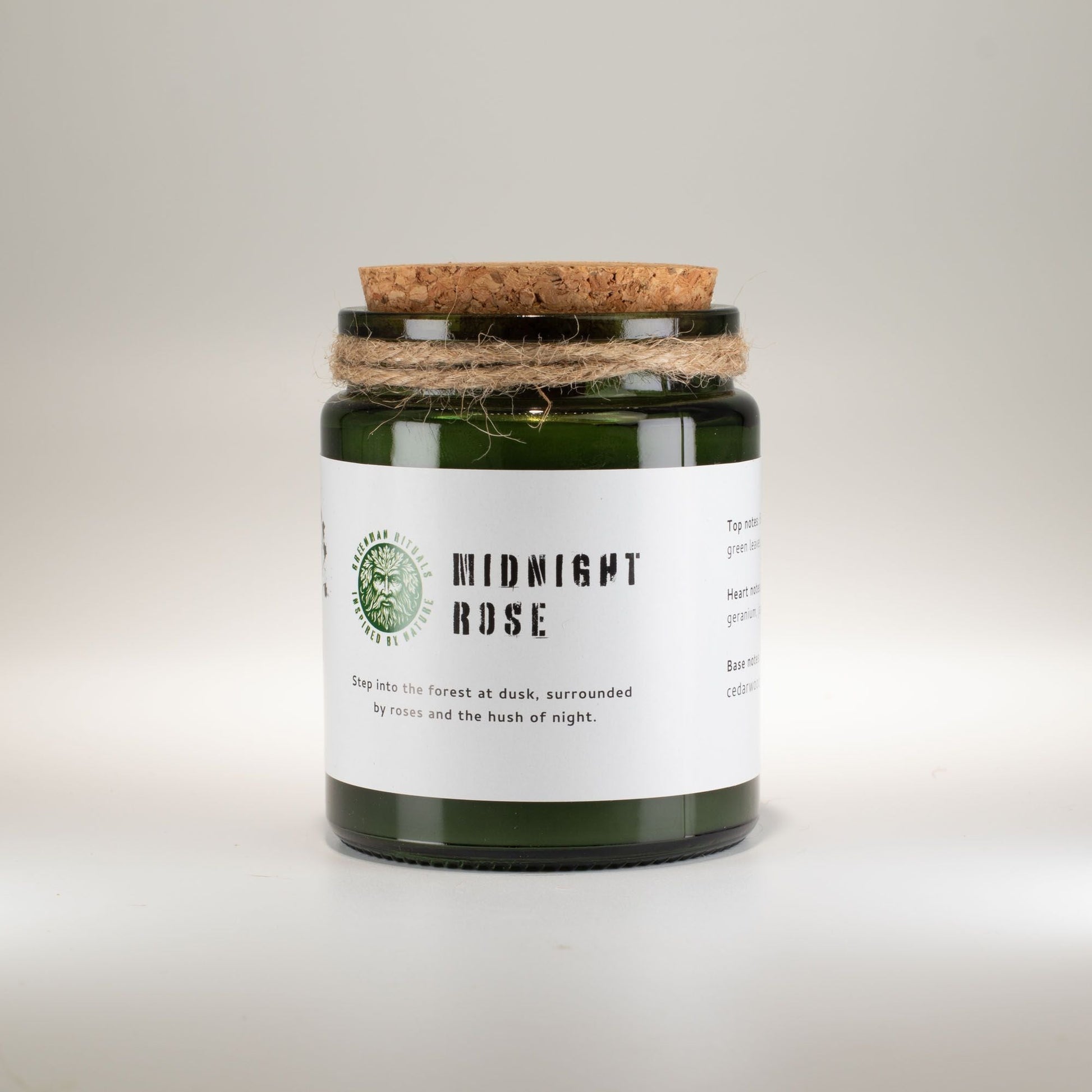 Greenman Woodwick Soy Candle - Midnight Rose - Luna Panther