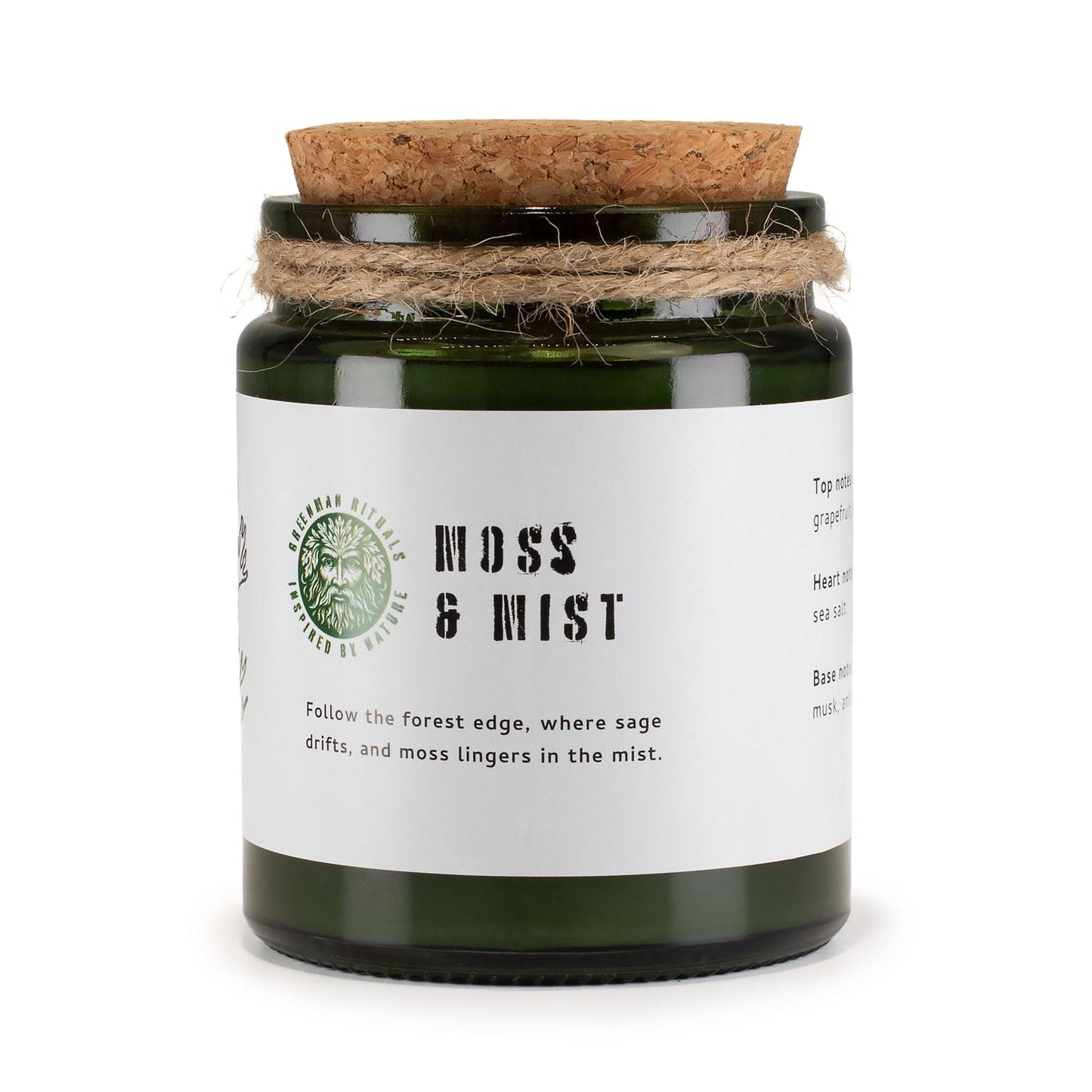Greenman Woodwick Soy Candle - Moss & Mist - Luna Panther