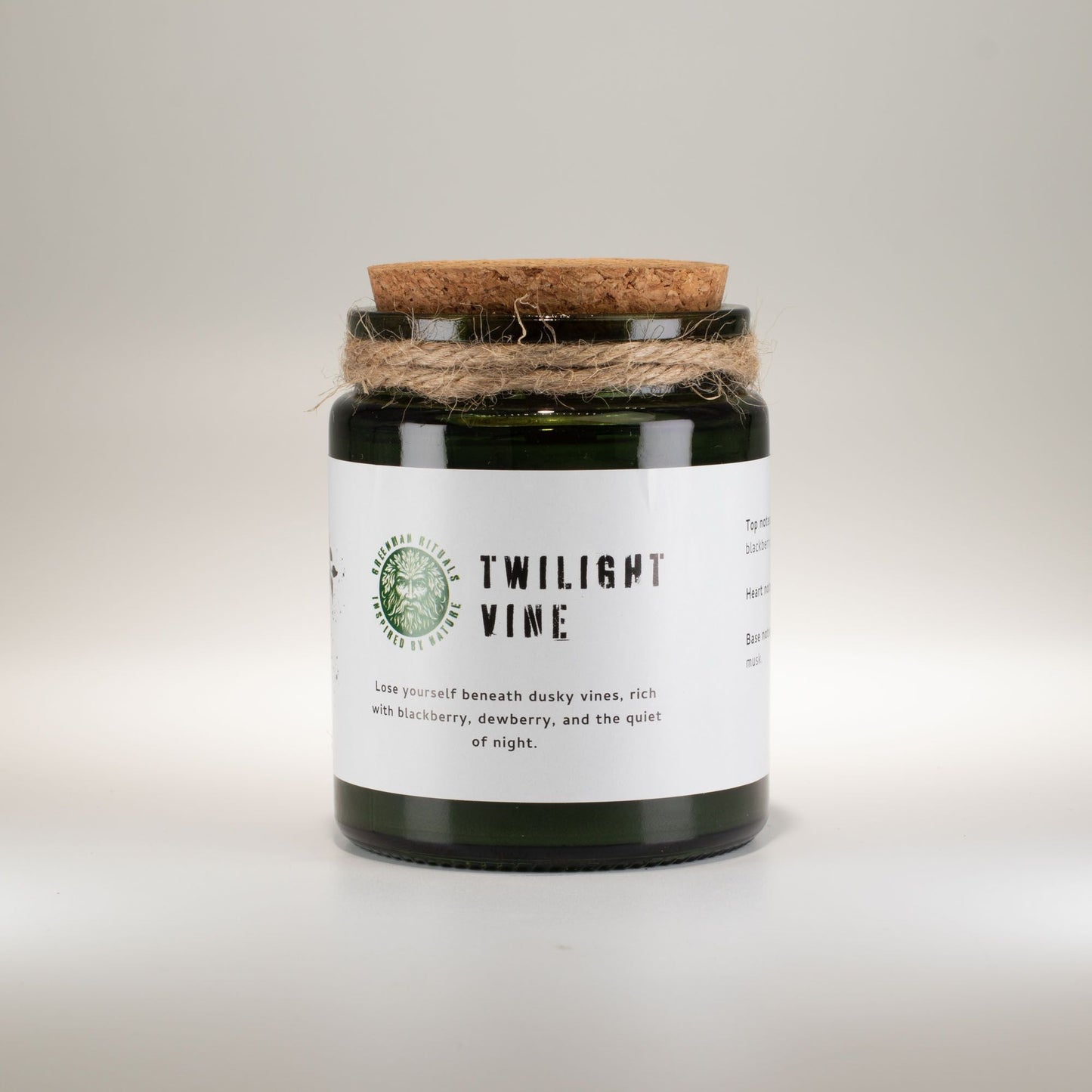 Greenman Woodwick Soy Candle - Twilight Vine - Luna Panther