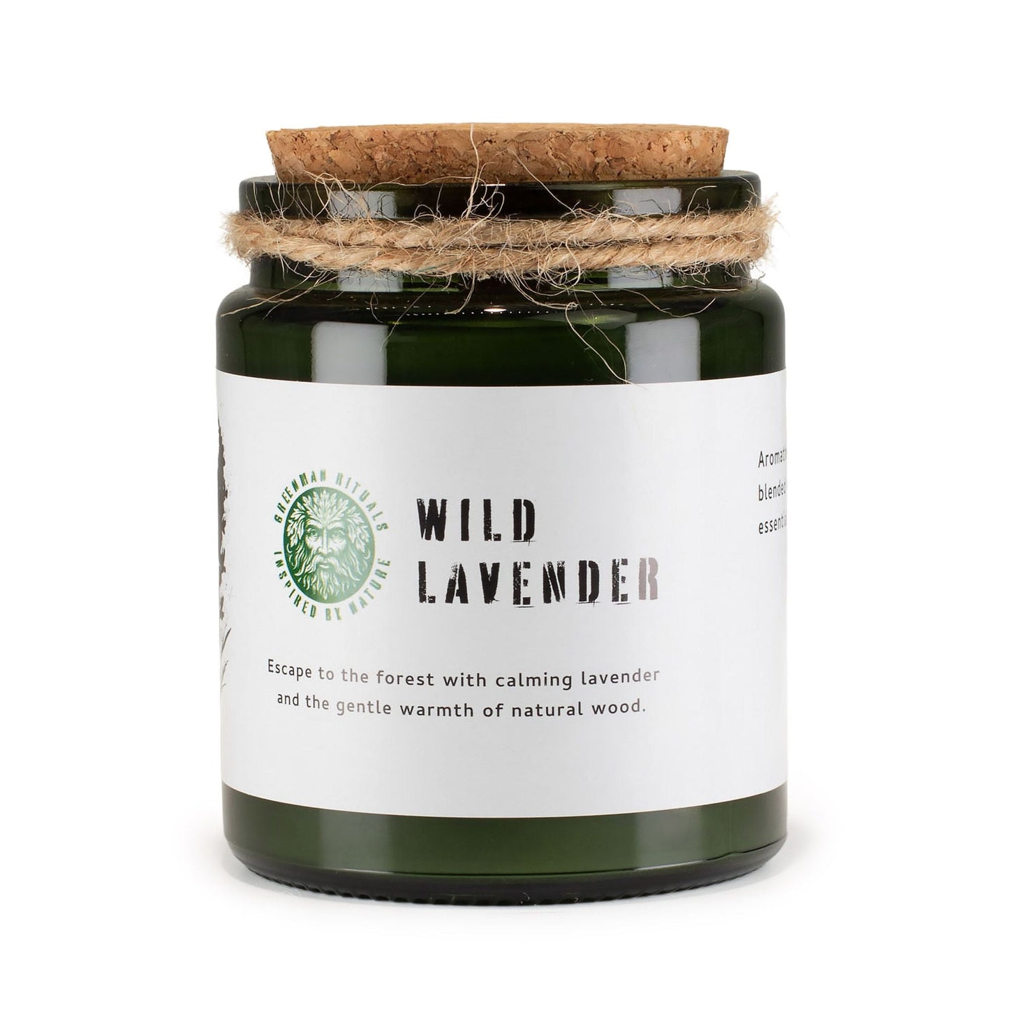 Greenman Woodwick Soy Candle - Wild Lavender - Luna Panther