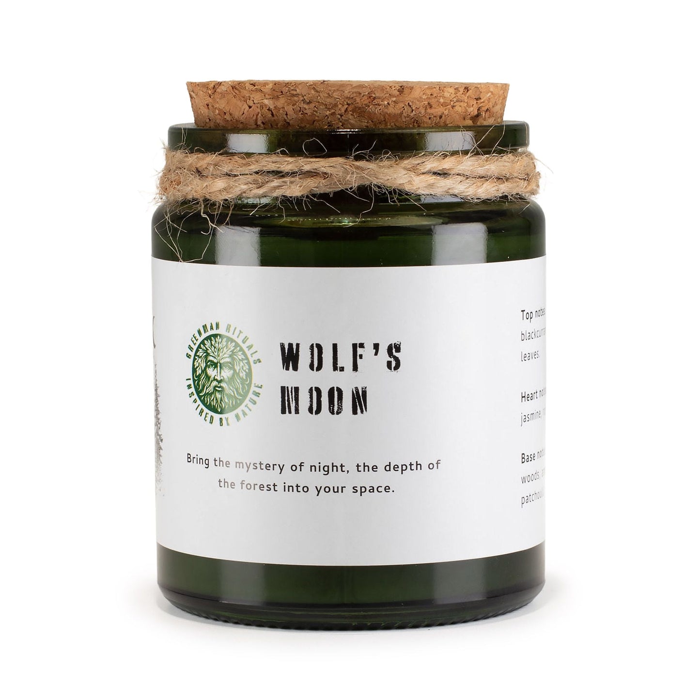 Greenman Woodwick Soy Candle - Wolf's Moon - Luna Panther