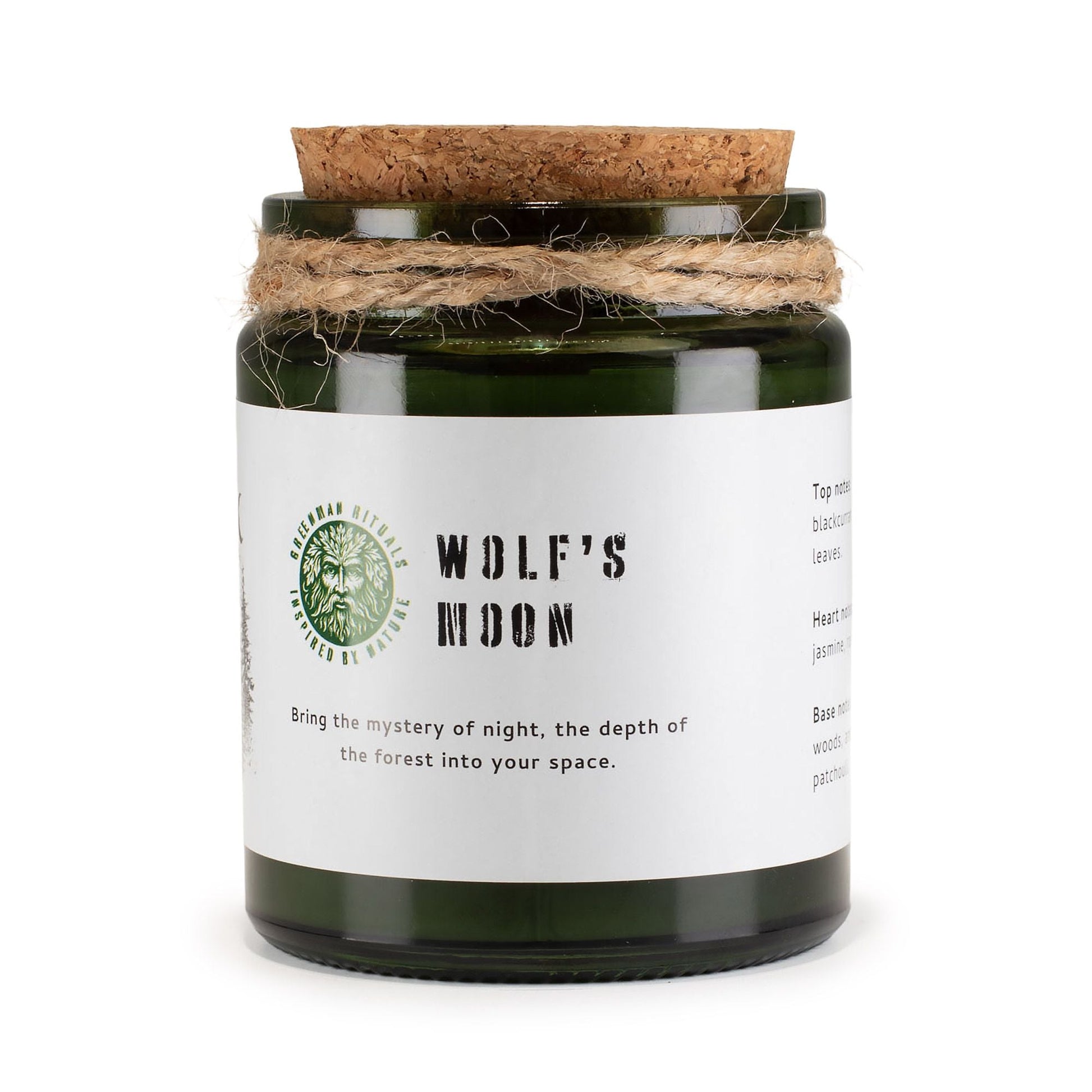 Greenman Woodwick Soy Candle - Wolf's Moon - Luna Panther