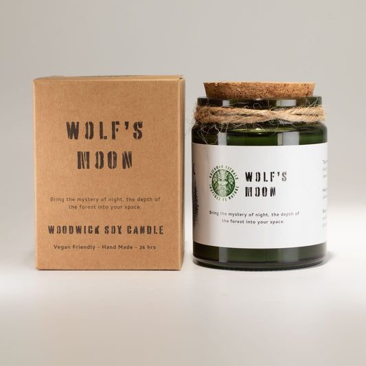 Greenman Woodwick Soy Candle - Wolf's Moon - Luna Panther alternate view
