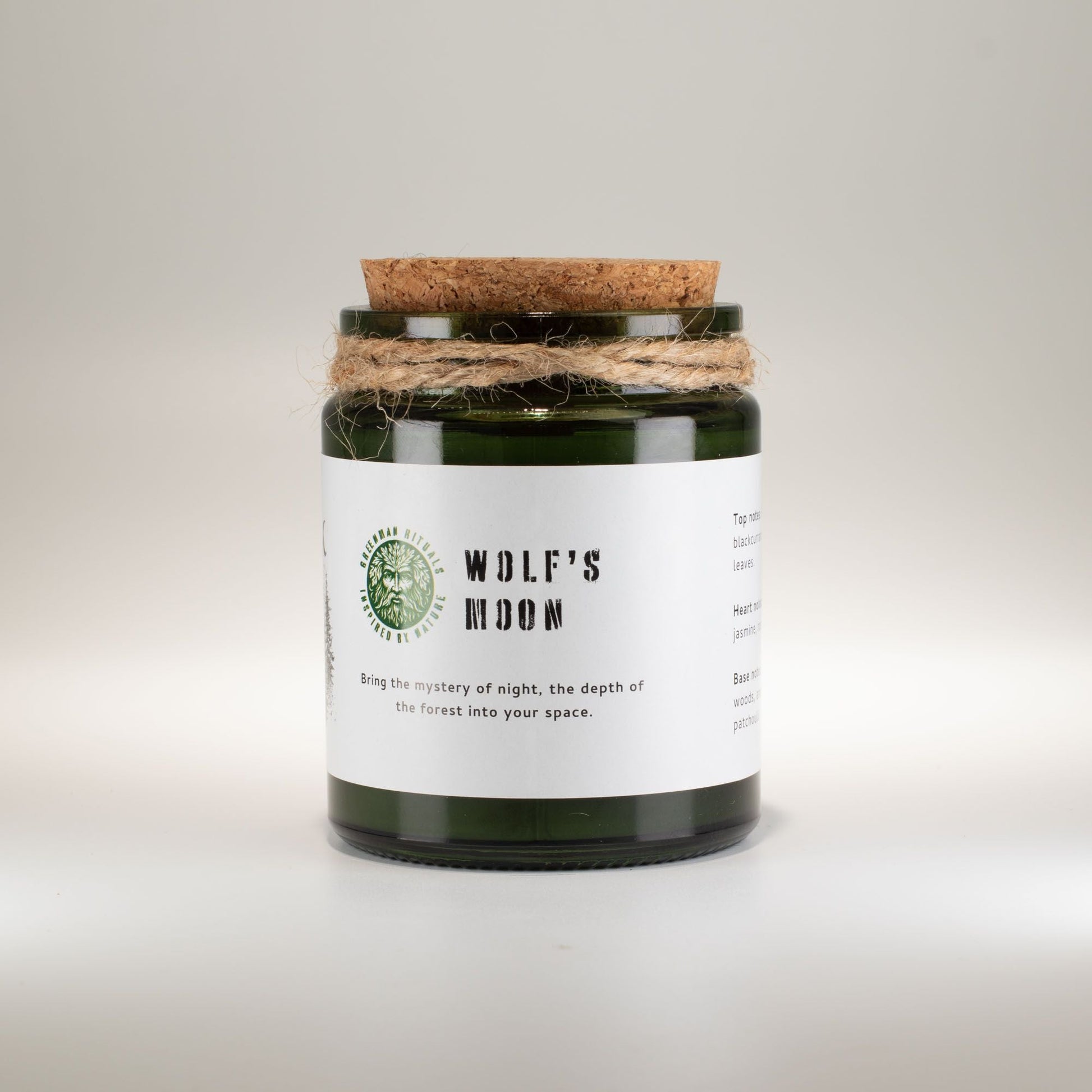 Greenman Woodwick Soy Candle - Wolf's Moon - Luna Panther