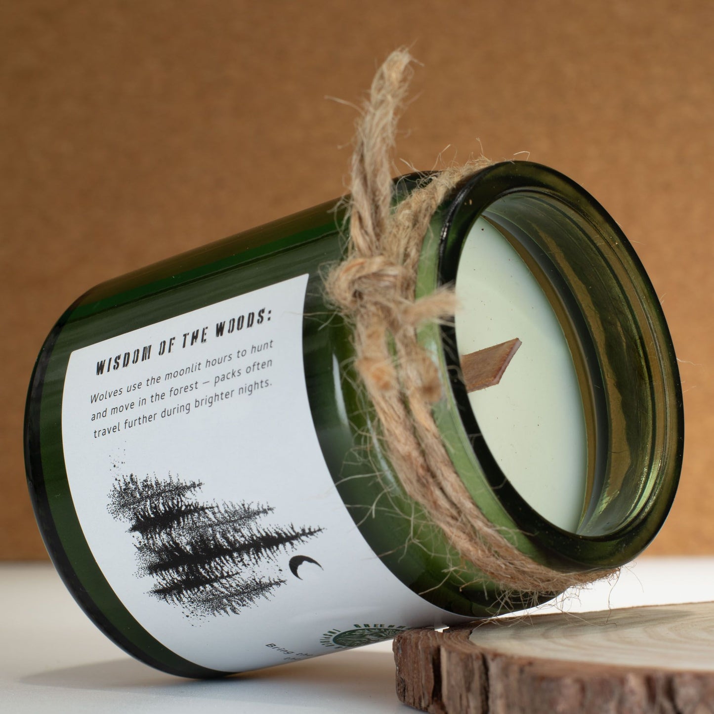 Greenman Woodwick Soy Candle - Wolf's Moon - Luna Panther