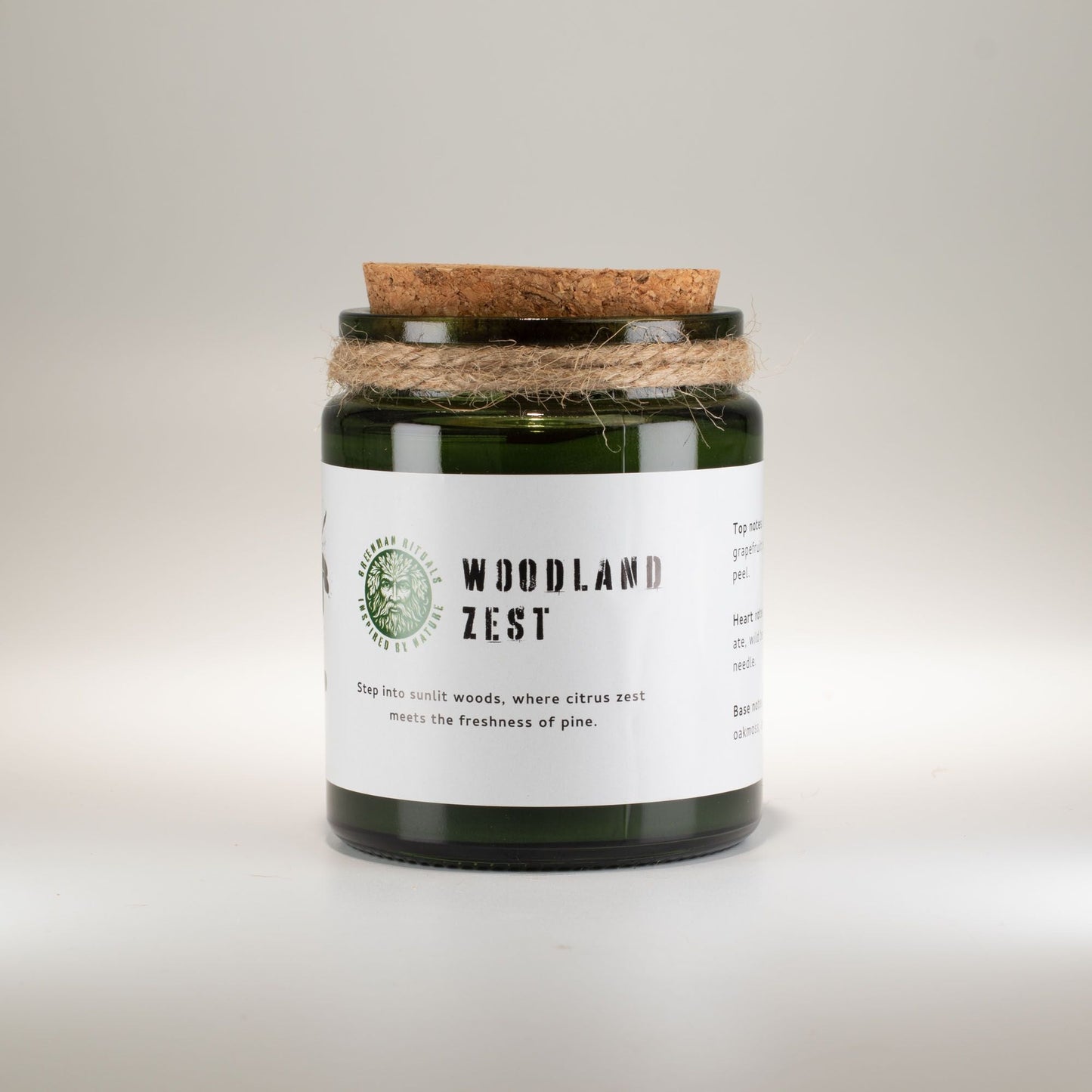 Greenman Woodwick Soy Candle - Woodland Zest - Luna Panther