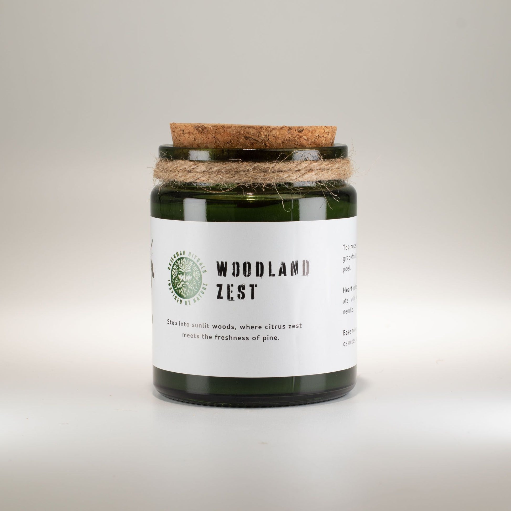 Greenman Woodwick Soy Candle - Woodland Zest - Luna Panther