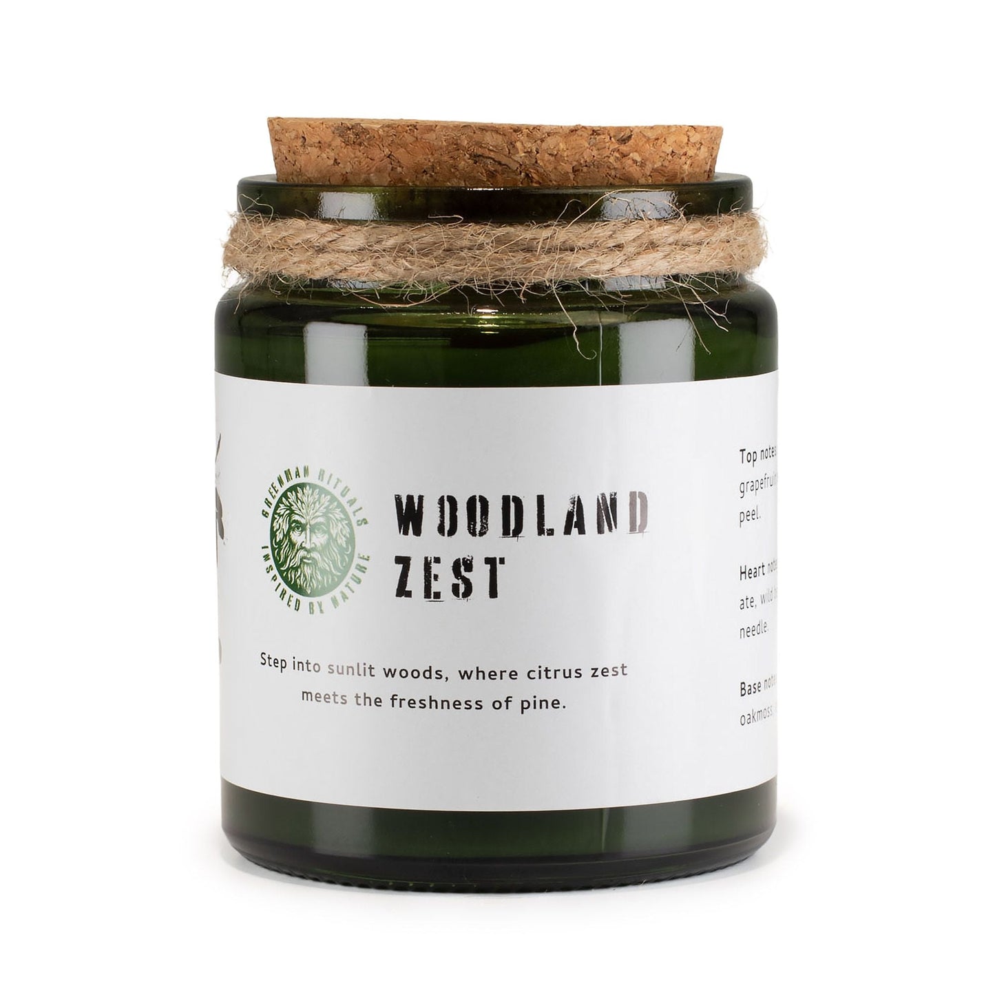 Greenman Woodwick Soy Candle - Woodland Zest - Luna Panther