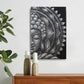 Grey Half Buddha Mandala 60x80cm - Luna Panther