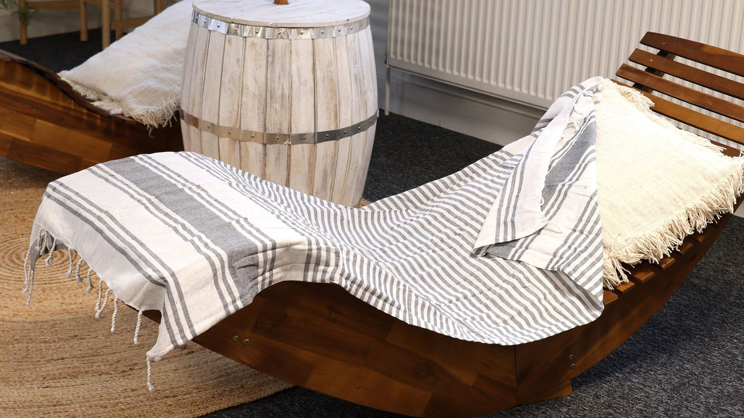 Hammam Spa Towel - Charcoal - 90x170cm - Luna Panther