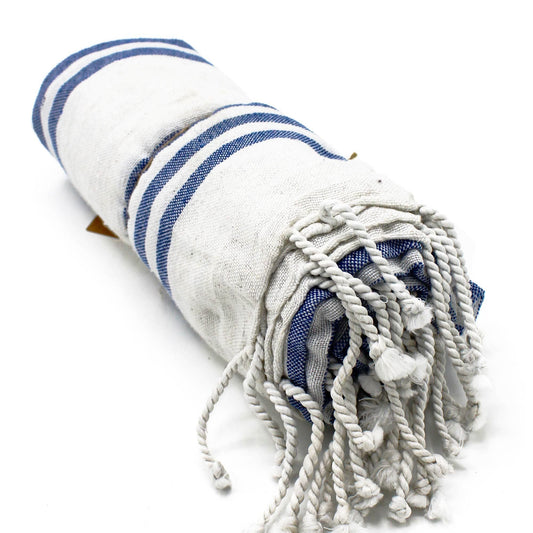 Hammam Spa Towel - Ocean Blue - 90x170cm - Luna Panther alternate view