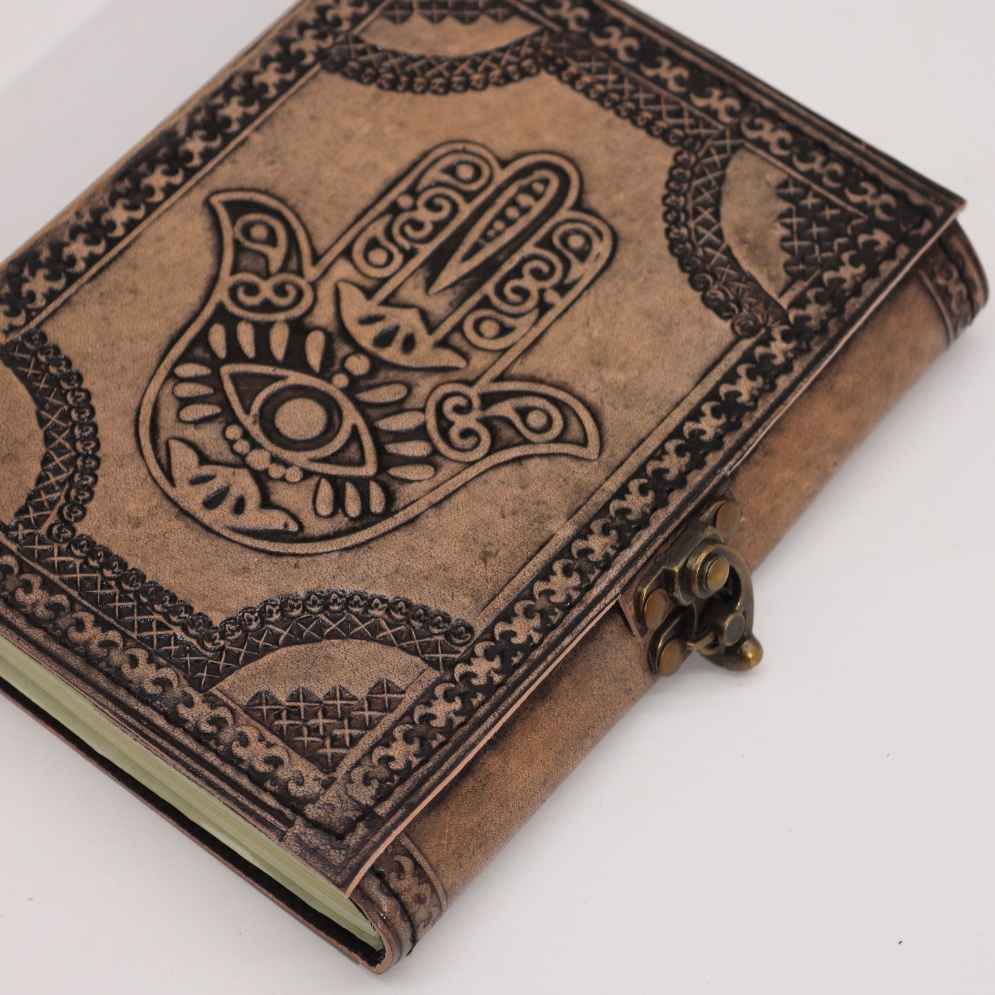 Hamsa - Esoteric Notebook - Antique Grey - 200 pages Stitch Edge - 17.5x12.5x3cm - Luna Panther