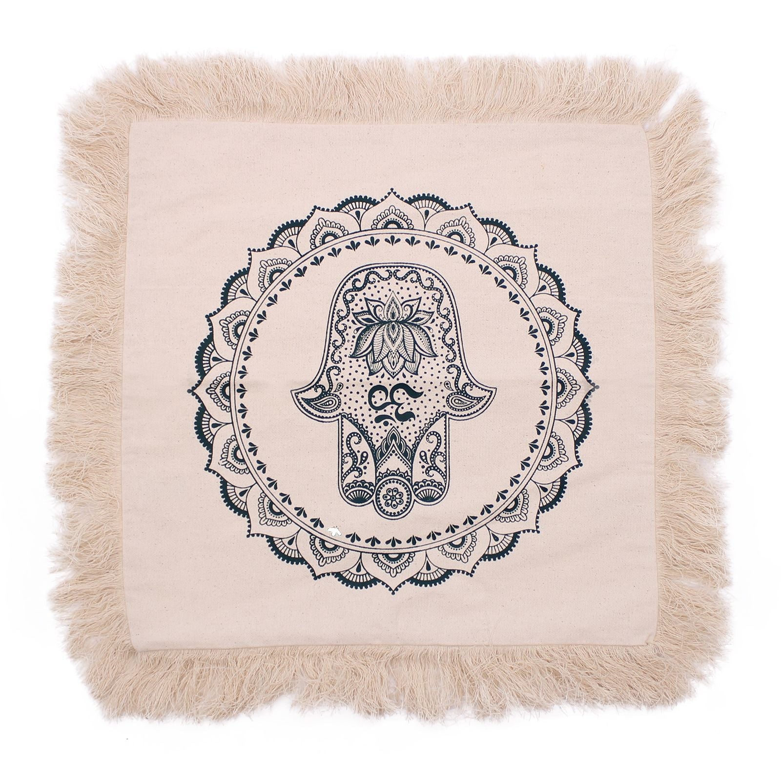 Hamsa Mandala Cushion - 45x45cm - green - Luna Panther