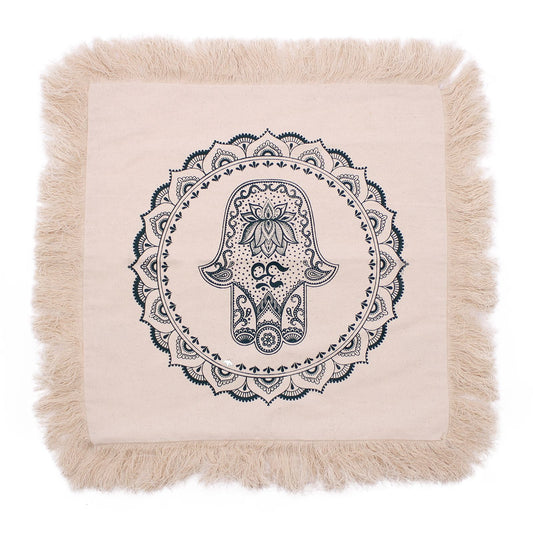Hamsa Mandala Cushion - 45x45cm - green - Luna Panther
