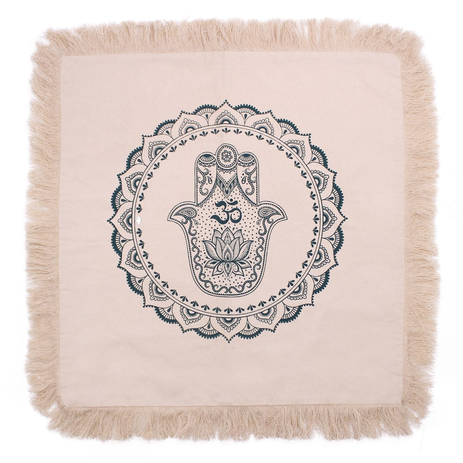 Hamsa Mandala Cushion - 60x60cm - green - Luna Panther