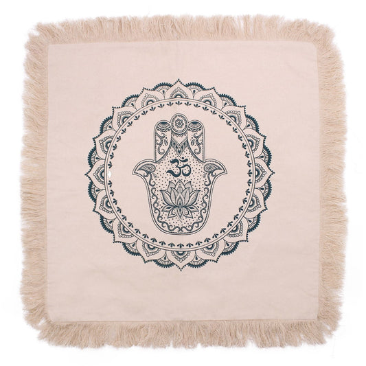 Hamsa Mandala Cushion - 60x60cm - green - Luna Panther