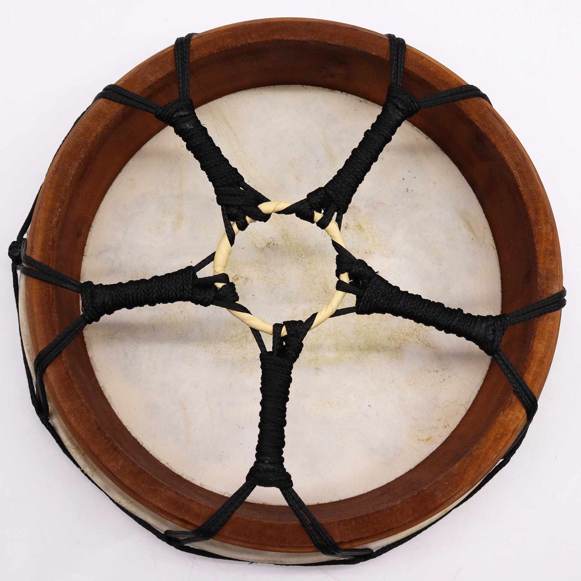Hamsa Shamanic Drum with Two Sticks - 30cm Diameter detail view 3 at Luna Panther