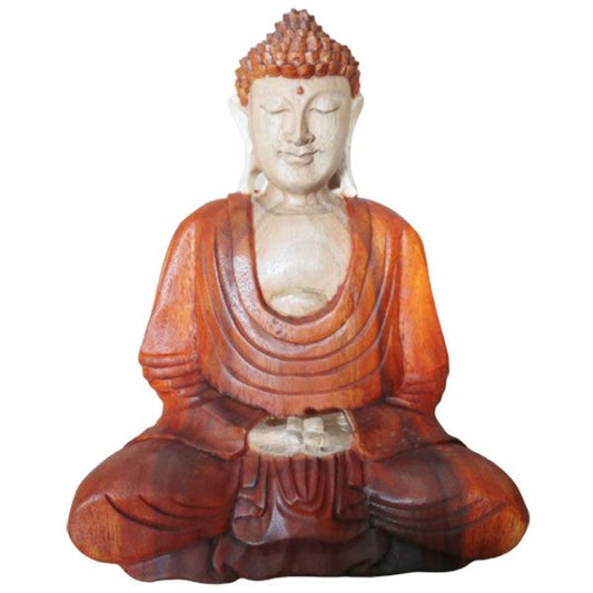 Polished Hand Carved Buddha Statue - 30cm Hand Down featuring natural patterning and unique variations - Luna Panther