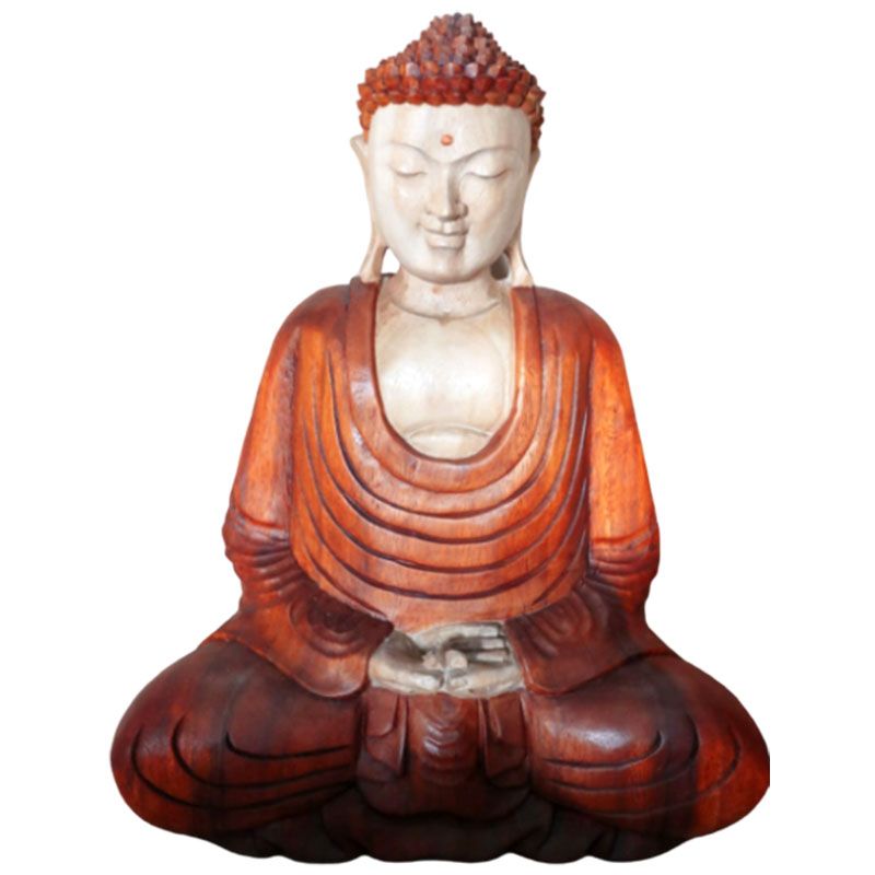 Polished Hand Carved Buddha Statue - 40cm Hand Down featuring natural patterning and unique variations - Luna Panther