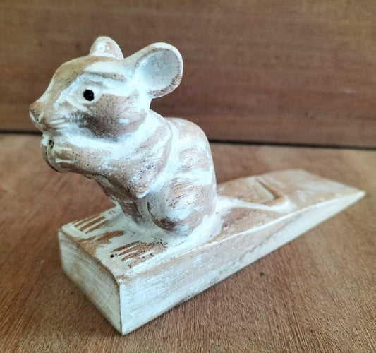 Hand carved Doorstop - Dormouse - Luna Panther