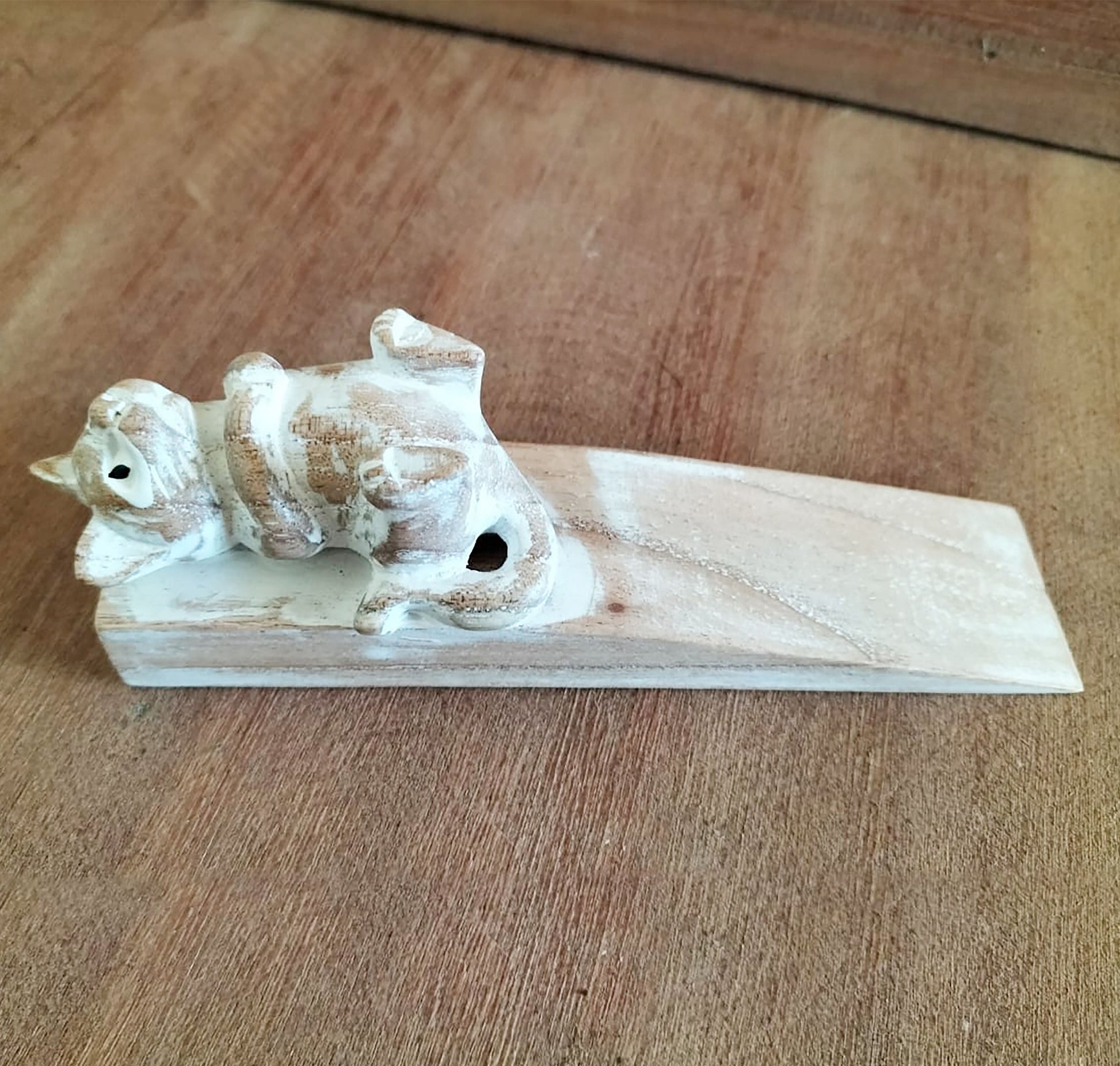 Hand carved Doorstop - Kitten - Luna Panther