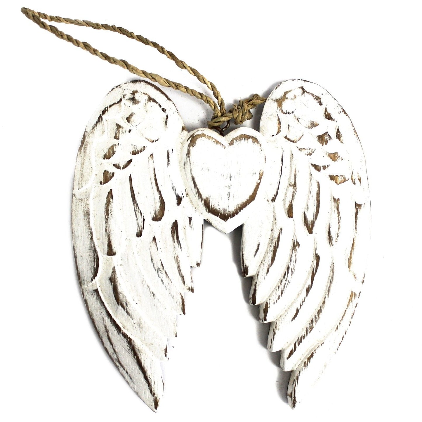 Hand Crafted Small Double Angel Wing & Heart - 15cm - Luna Panther