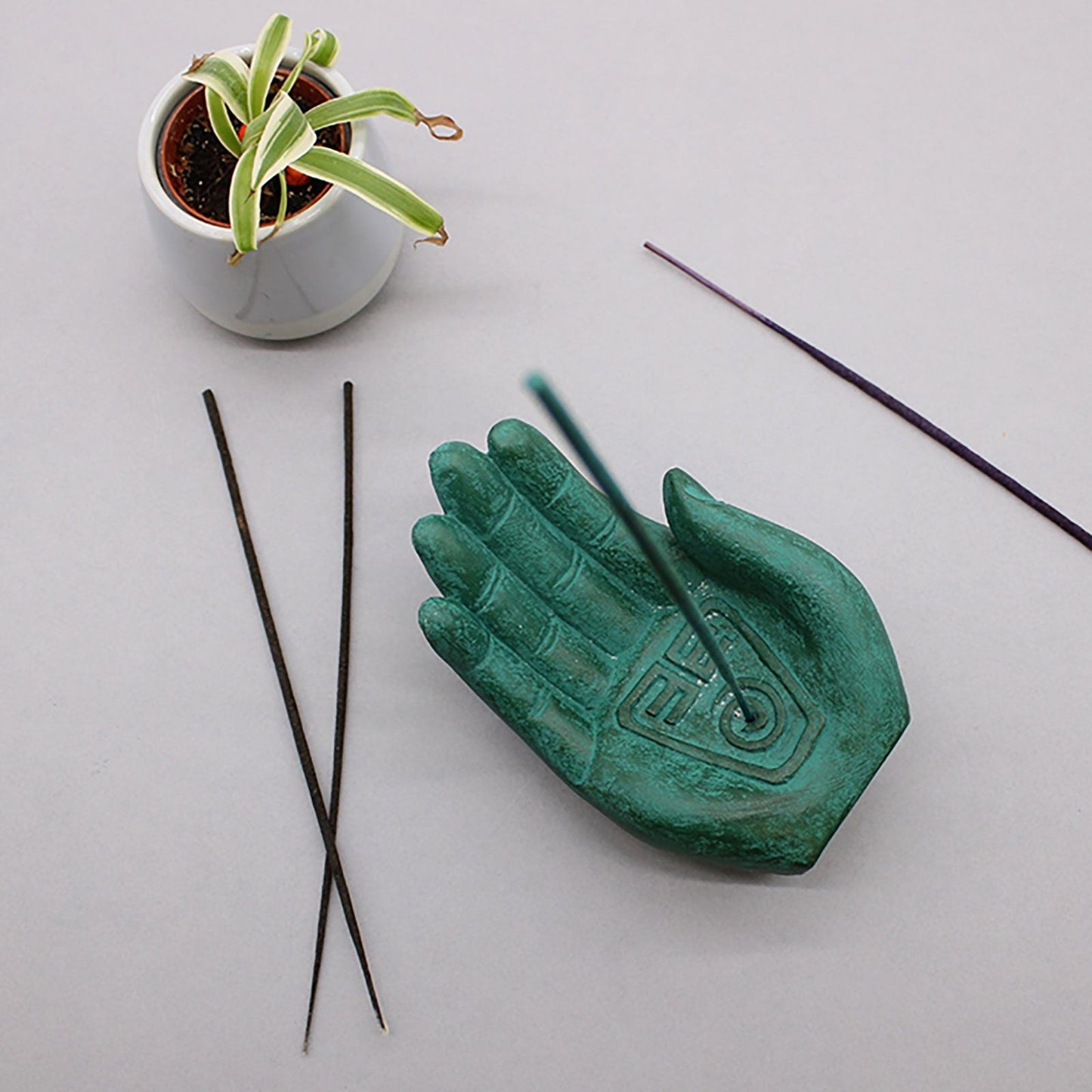 Hand Incense Burner - Earth Protect (green) - Luna Panther