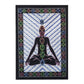 Handbrushed Cotton Wall Art - Chakra Buddha - Luna Panther