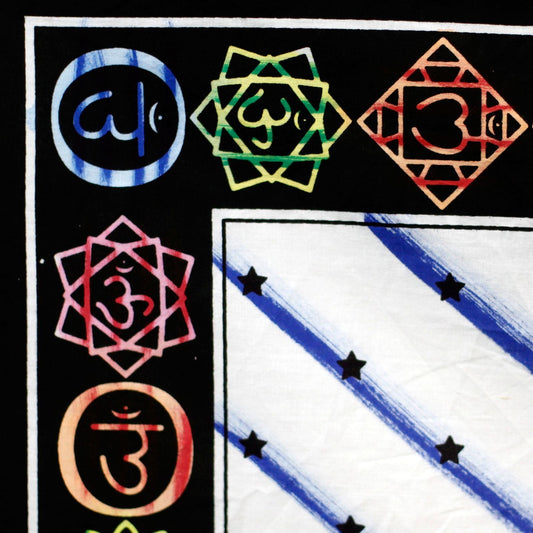 Handbrushed Cotton Wall Art - Chakra Buddha - Luna Panther alternate view