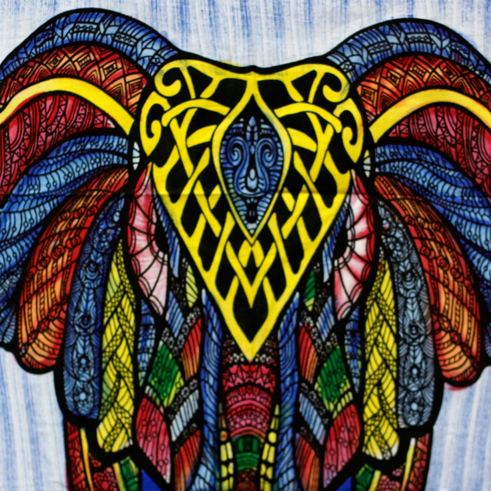 Handbrushed Cotton Wall Art - Elephant - Luna Panther