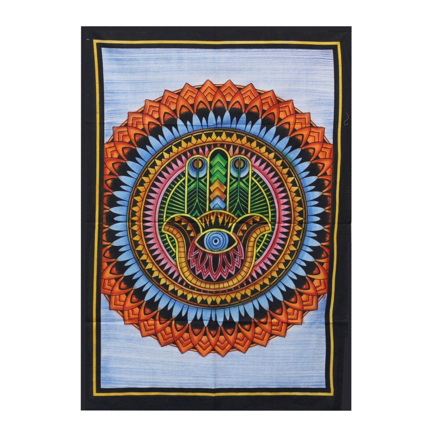 Handbrushed Cotton Wall Art - Hamsa - Luna Panther