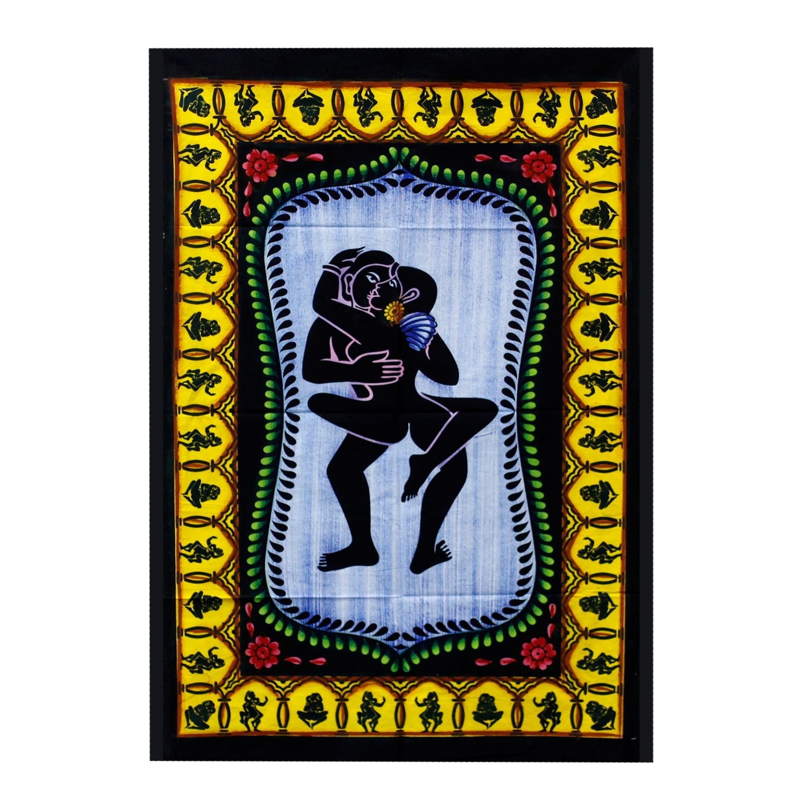 Handbrushed Cotton Wall Art - Kamasutra - Luna Panther