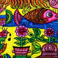 Handbrushed Cotton Wall Art - Sun - Luna Panther