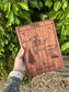 Polished Handcrafted Wooden Tarot Card - Fool/Lost Again featuring natural patterning and unique variations - Luna Panther