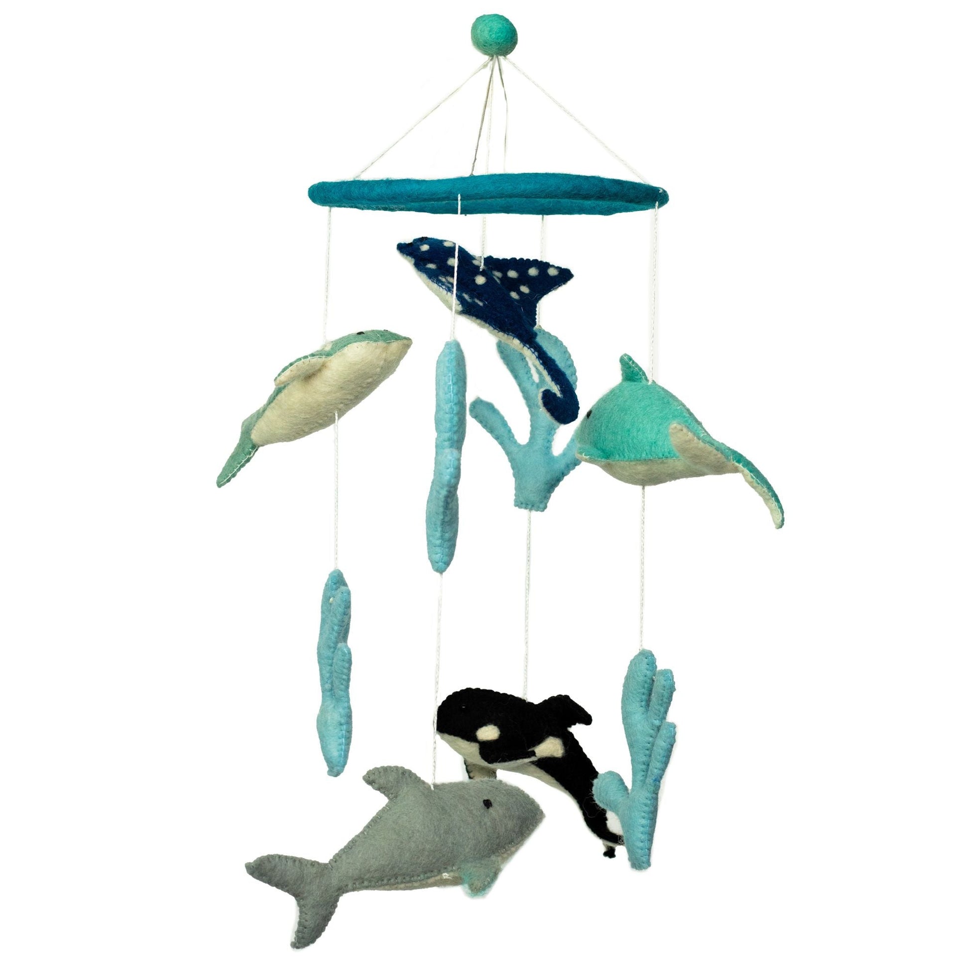 Handmade Felt Mobile - Dolphins & Sealife - Luna Panther