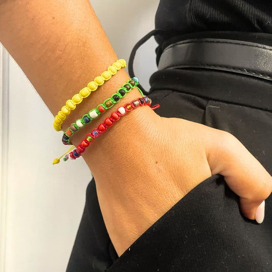 Handmade Friendship Bracelets - Tiny Forever Beads (asst) - Luna Panther