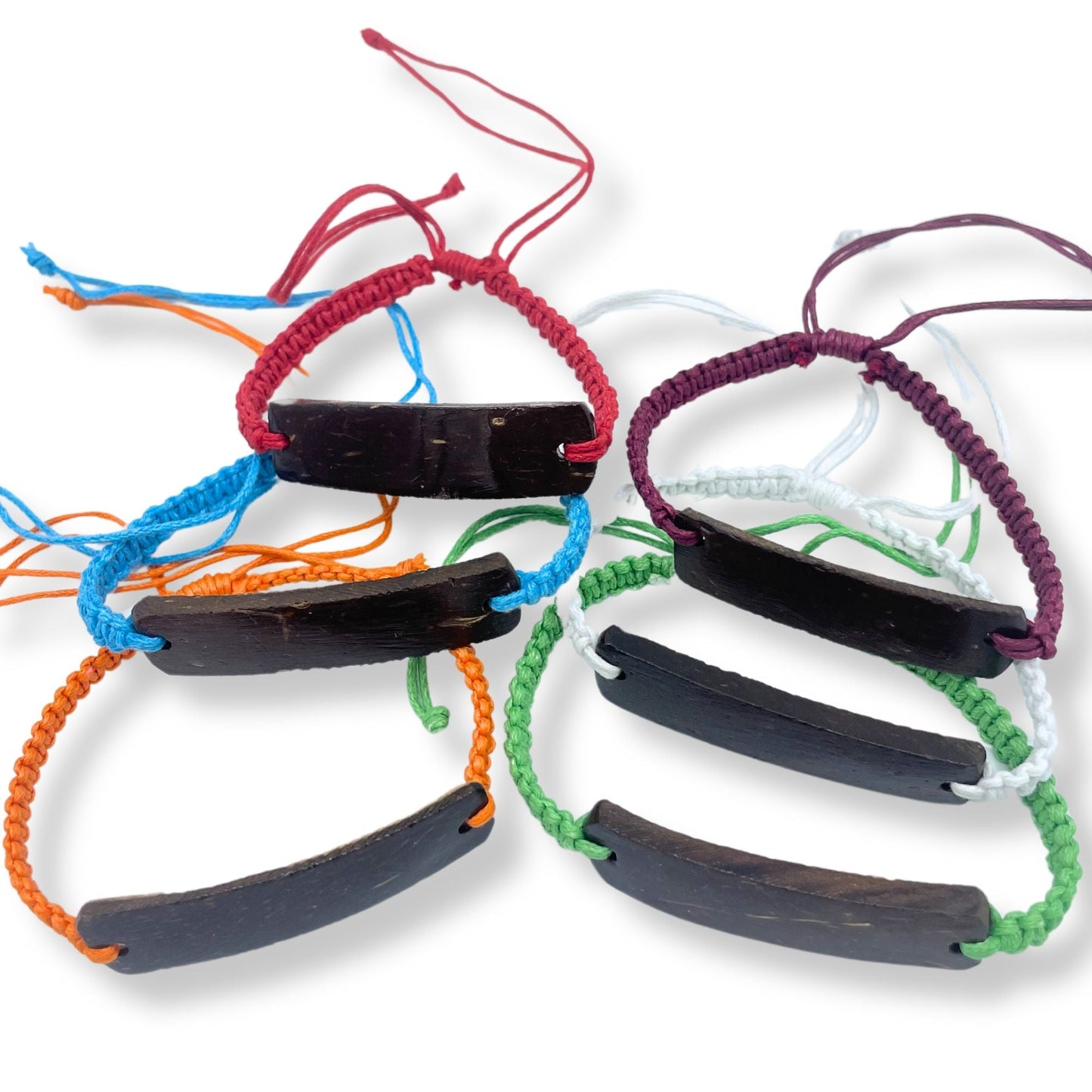 Handmade Friendship Bracelets - Unprinted Custom ready Coconut (asst) - Luna Panther