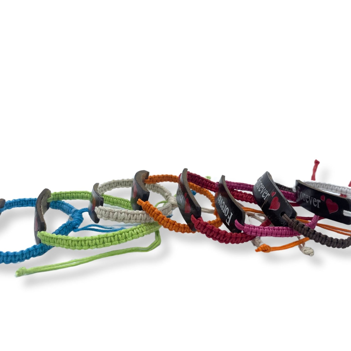Handmade Friendship Bracelets - Unprinted Custom ready Coconut (asst) - Luna Panther