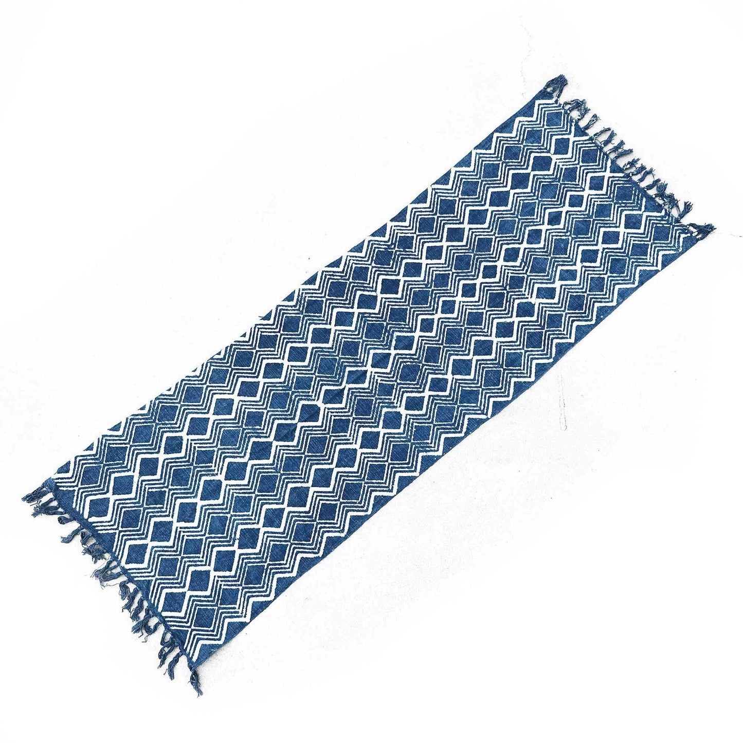 Handmade Indigo Runner - 170x60cm - Heerak Pattern - Luna Panther