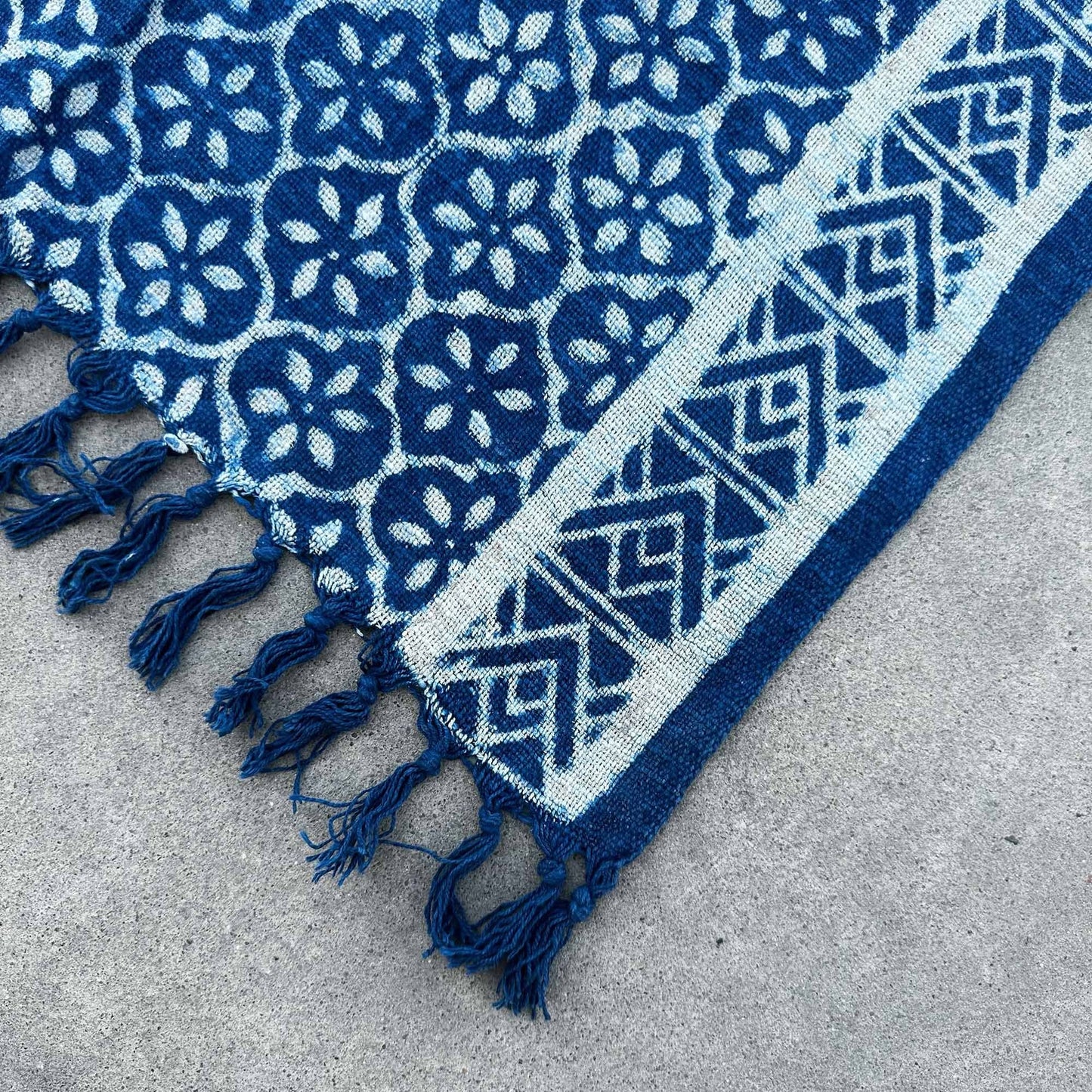 Handmade Indigo Runner - 170x60cm - Madjid Tiles - Luna Panther