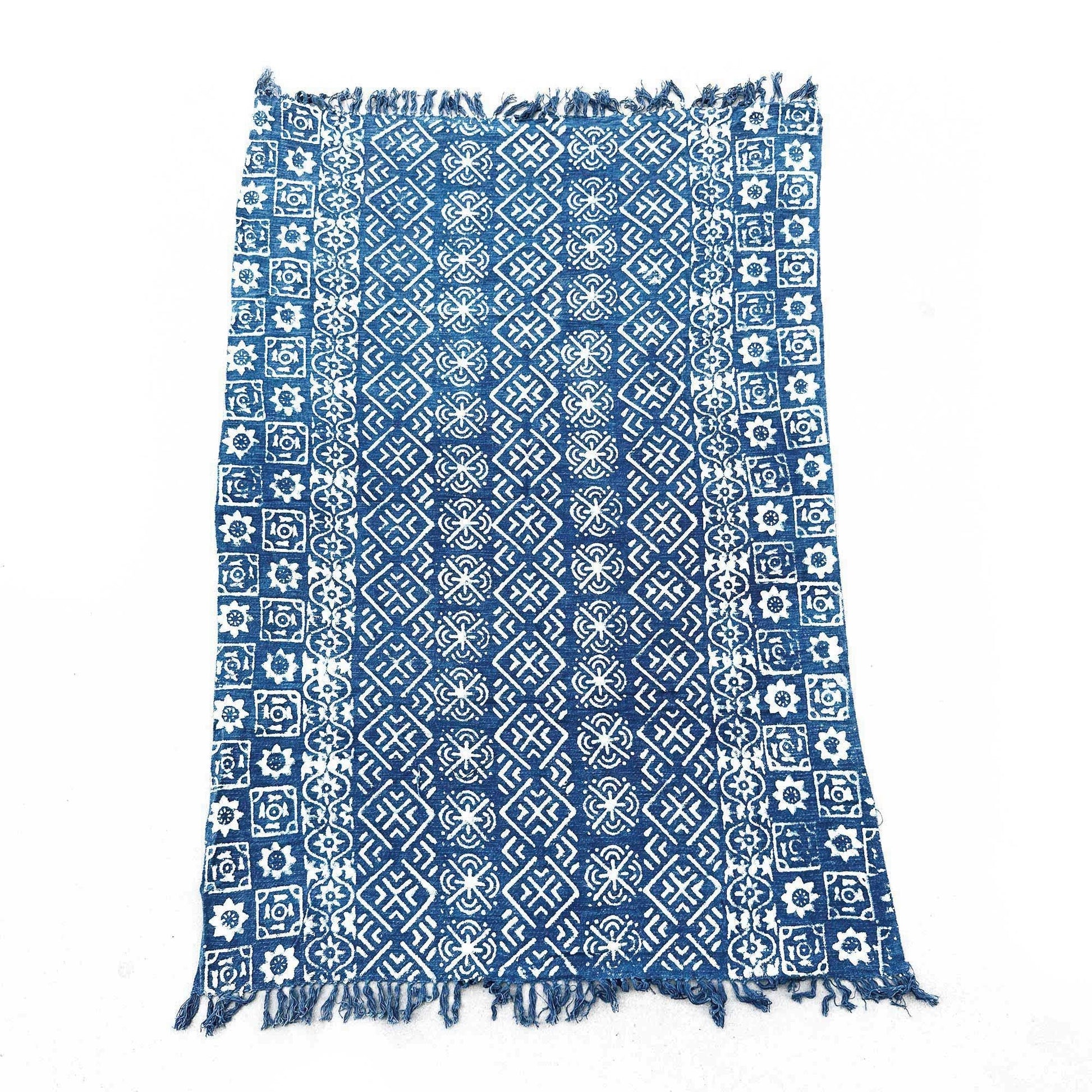 Handmade Indigo Throw - 170x120cm - Desi Stripes - Luna Panther