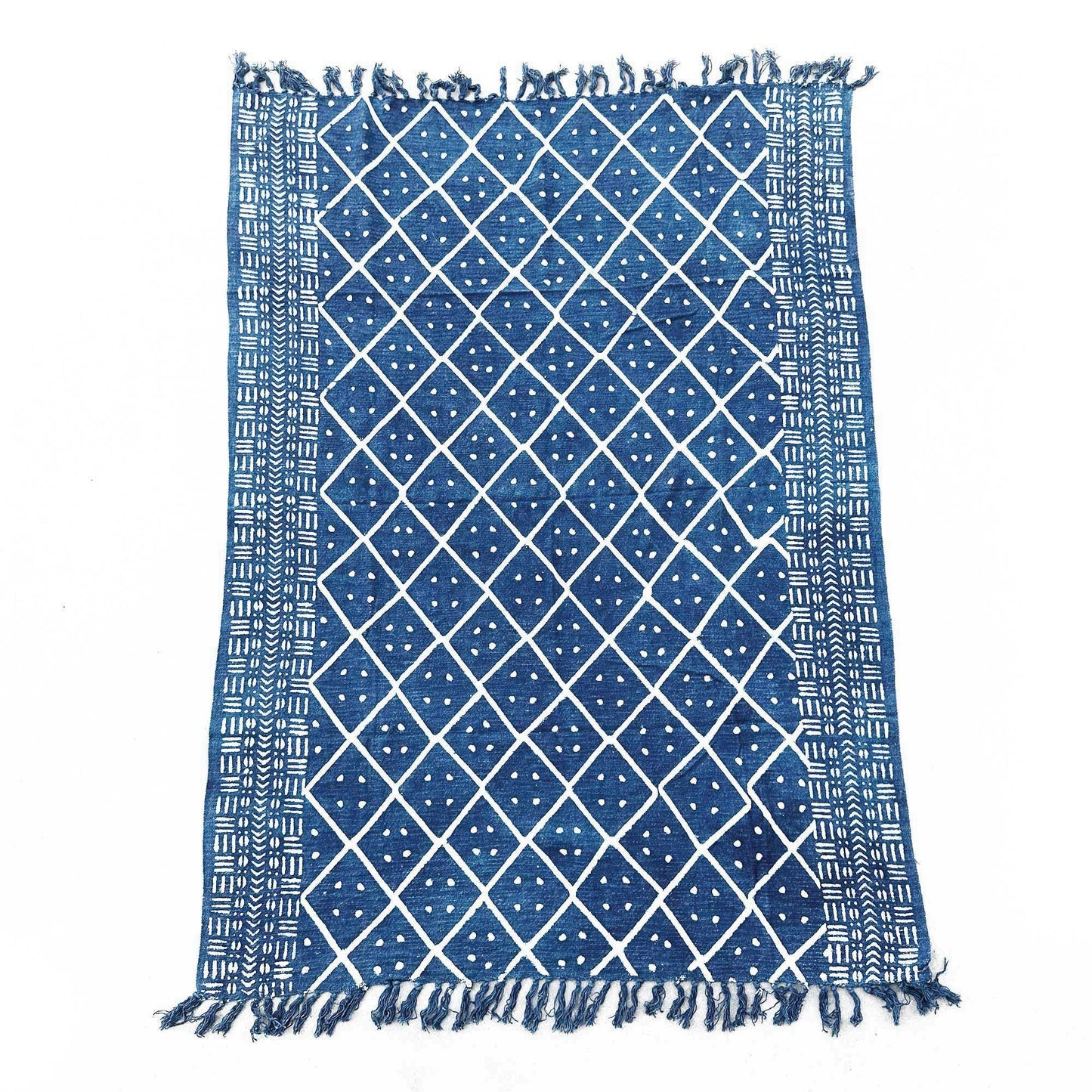 Handmade Indigo Throw - 170x120cm - Midnight Heerak - Luna Panther