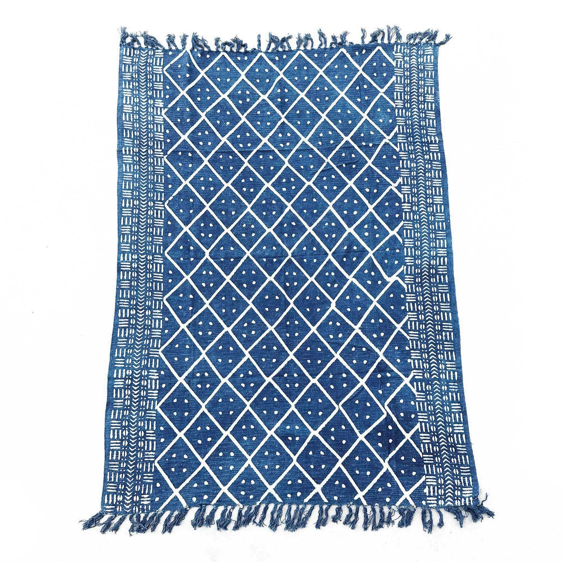 Handmade Indigo Throw - 170x120cm - Midnight Heerak - Luna Panther