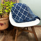 Handmade Indigo Throw - 170x120cm - Midnight Heerak - Luna Panther