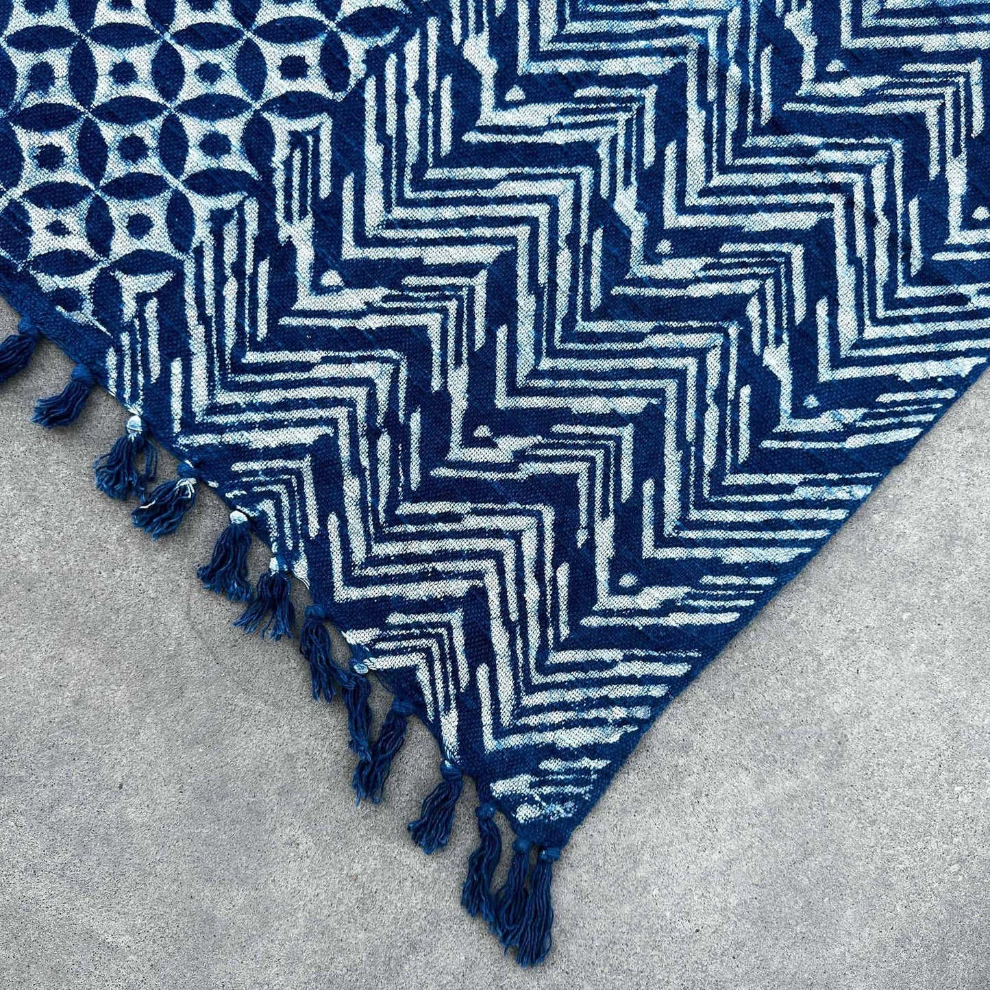 Handmade Indigo Throw - 170x120cm - Namoona Waves - Luna Panther