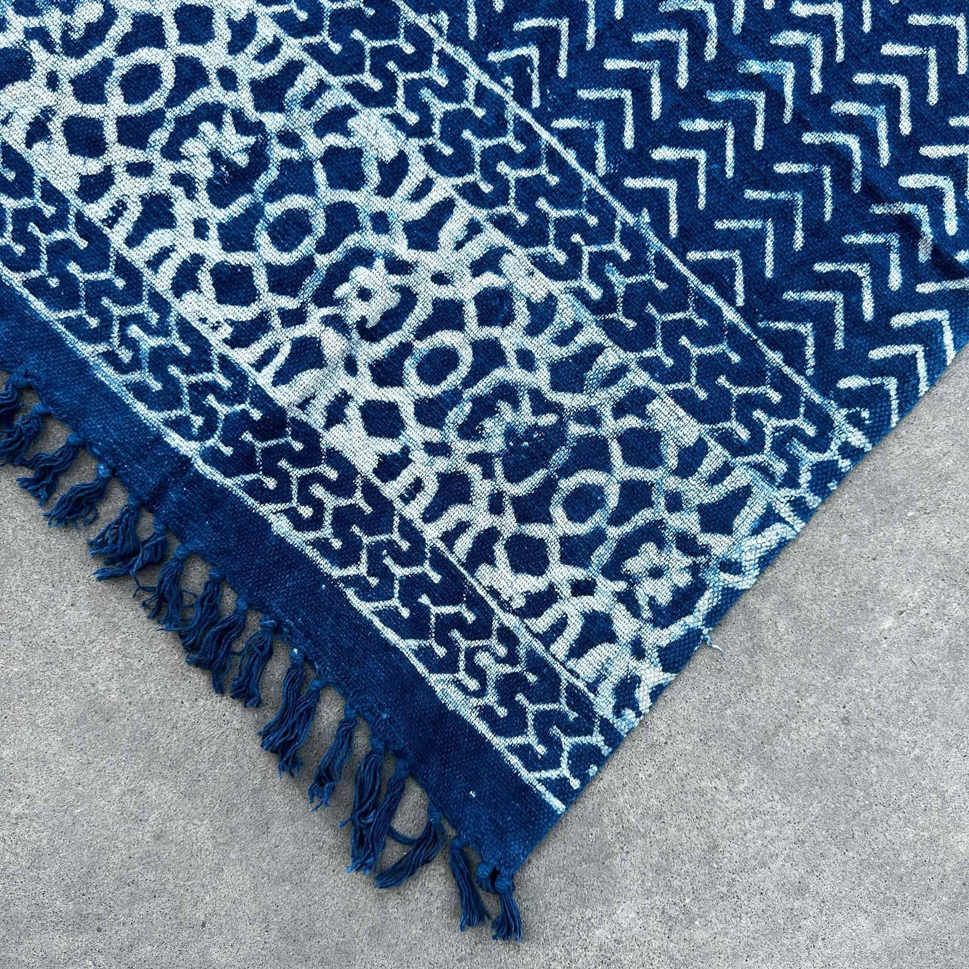 Handmade Indigo Throw - 170x120cm - Seedha Arrows - Luna Panther