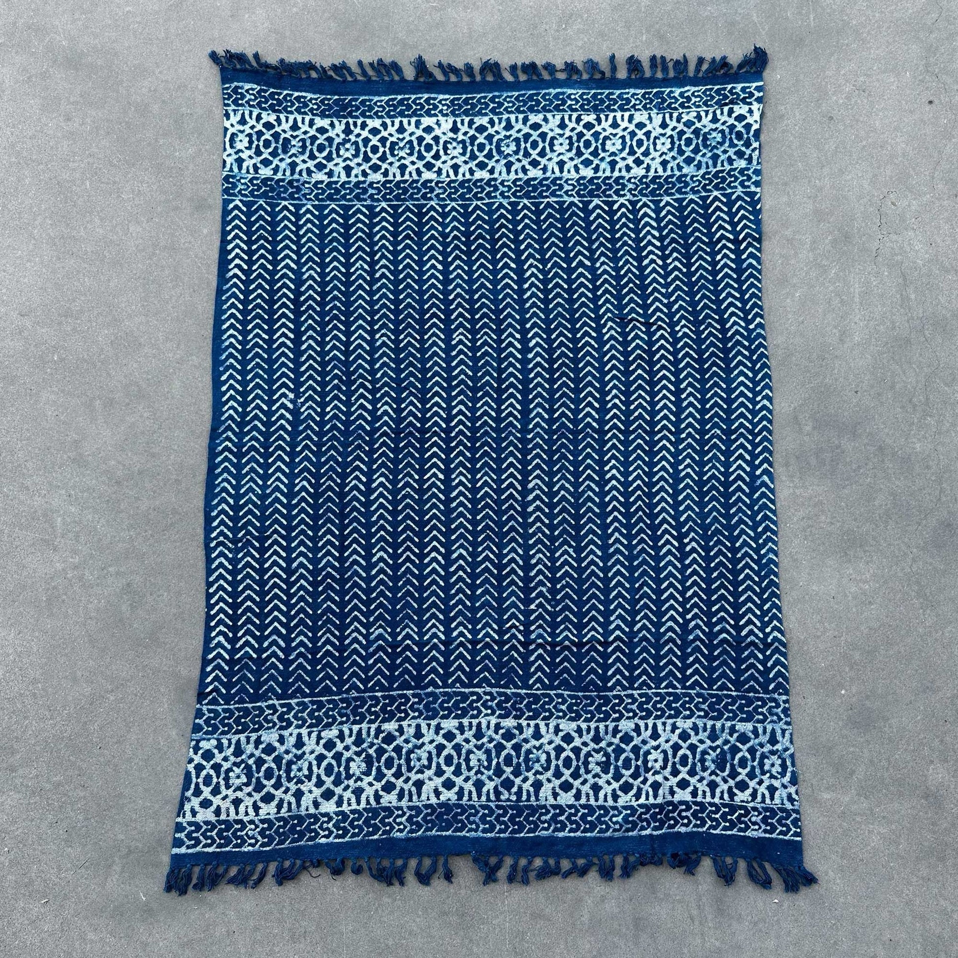 Handmade Indigo Throw - 170x120cm - Seedha Arrows - Luna Panther