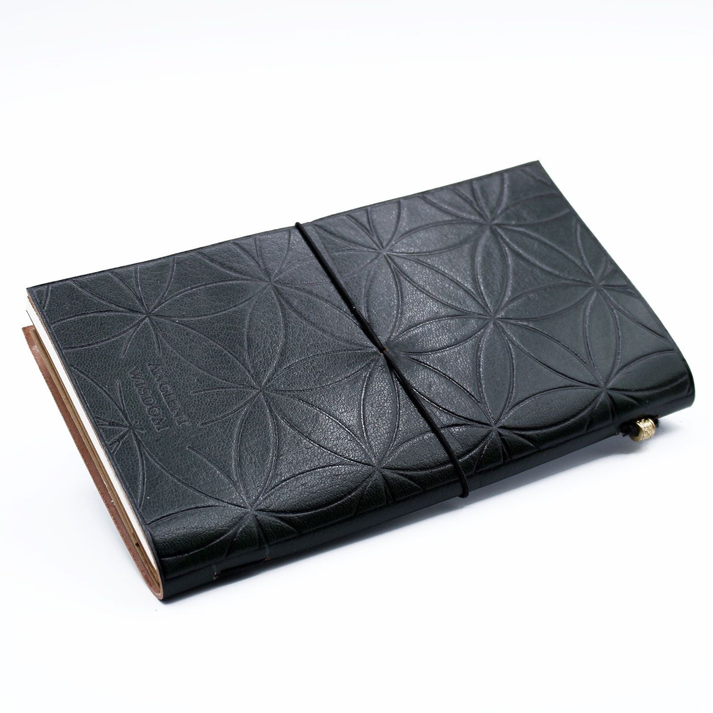 Handmade Leather Journal - Flower of Life - Green (80 pages) - Luna Panther