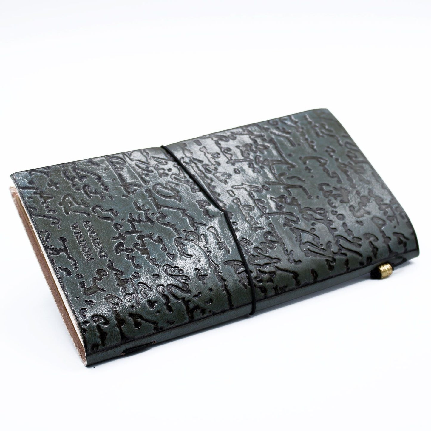 Handmade Leather Journal - Good Ideas and Other Dreams - Grey (80 pages) - Luna Panther