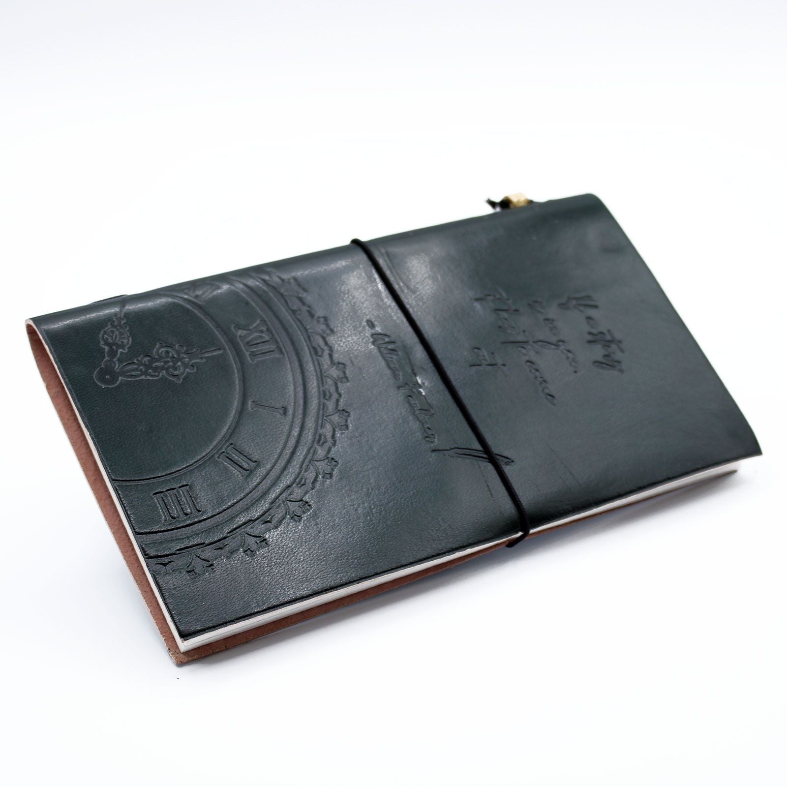 Handmade Leather Journal - If a Story is in You - Green (80 pages) - Luna Panther